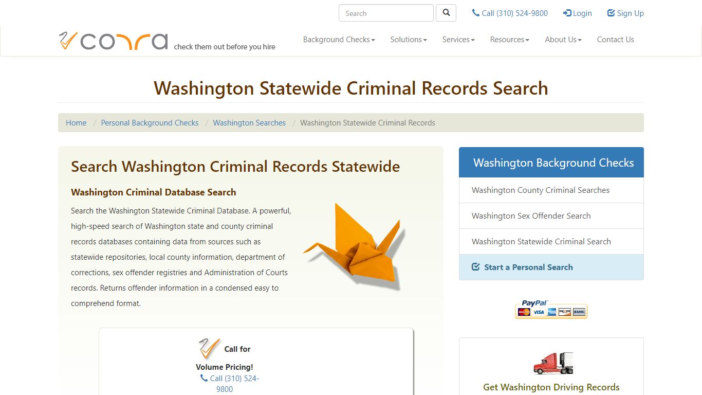 Washington Statewide Criminal Records Search - Corra Group